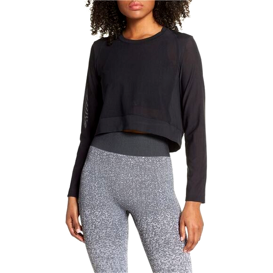 Adidas Women's Mesh L/S Crop Top חולצת אדידס נשים